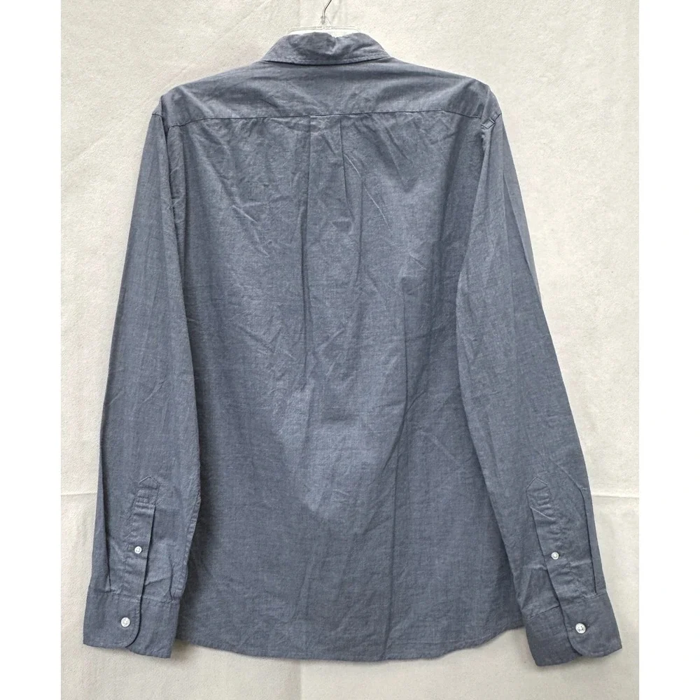 J. Crew Slim Secret Wash Neutral Preppy Minimalist Shirt Mens L Gray Cotton NWT